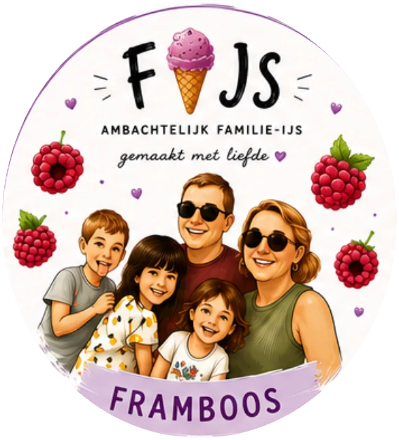 FIJS-etiket voor de smaak framboos