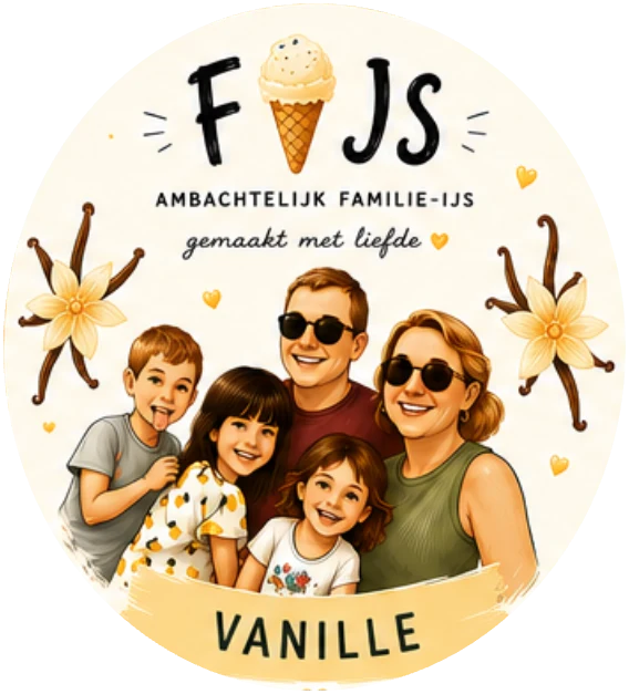 FIJS-etiket voor de smaak vanille